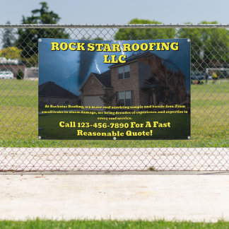 Aanpassen Storm Tornado Reparatie Zakelijke Wegdek Spandoek