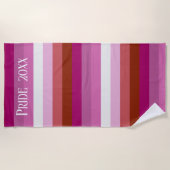 Aanpassen strandlaken - Lesbian Pride Flag (Voorkant)