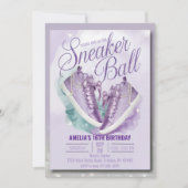 Aanpassen Sweet Lavender Verjaardag Sneaker Ball Kaart (Voorkant)