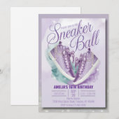 Aanpassen Sweet Lavender Verjaardag Sneaker Ball Kaart (Voorkant / Achterkant)
