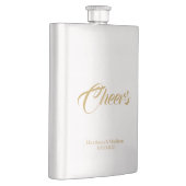 aanpassen tekst Cheers Bruiloft cadeau gunsten Fla Flacon (Rechts)
