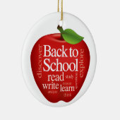 Aanpassen Terug naar School Keramisch Ornament (Rechts)