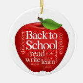 Aanpassen Terug naar School Keramisch Ornament (Voorkant)
