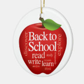 Aanpassen Terug naar School Keramisch Ornament (Links)