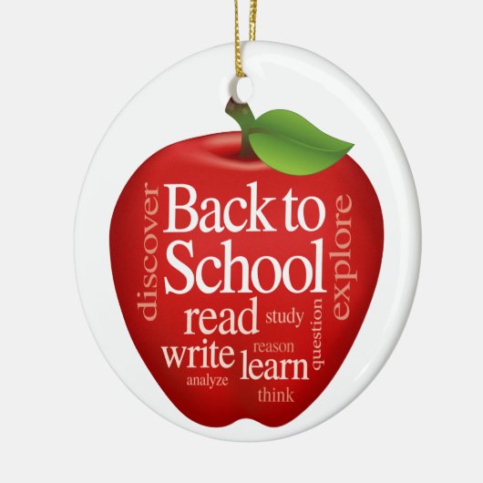 Aanpassen Terug naar School Keramisch Ornament (Links)