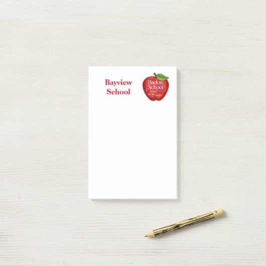 Aanpassen Terug naar School Post-it® Notes (Op bureau)