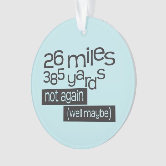 Aanpassen terugloop 26.2 Marathon Funny Running Ornament (voorkant)
