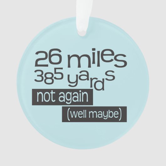 Aanpassen terugloop 26.2 Marathon Funny Running Ornament (voorkant)