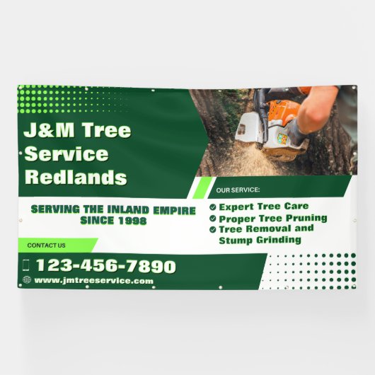 Aanpassen Tree Service Arborist Stump Grinder Fenc Spandoek (Horizontaal)