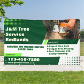 Aanpassen Tree Service Arborist Stump Grinder Fenc Spandoek (Buitenkant)