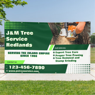 Aanpassen Tree Service Arborist Stump Grinder Fenc Spandoek