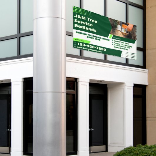 Aanpassen Tree Service Arborist Stump Grinder Fenc Spandoek (Buitenkant Gebouw)