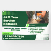 Aanpassen Tree Service Arborist Stump Grinder Fenc Spandoek (Horizontaal)
