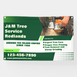 Aanpassen Tree Service Arborist Stump Grinder Fenc Spandoek