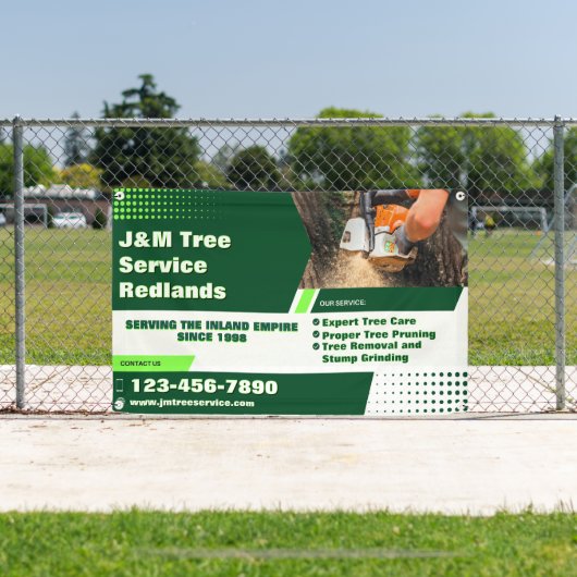 Aanpassen Tree Service Arborist Stump Grinder Fenc Spandoek (Insitu)