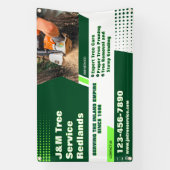 Aanpassen Tree Service Arborist Stump Grinder Fenc Spandoek (Verticaal)