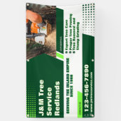 Aanpassen Tree Service Arborist Stump Grinder Fenc Spandoek (Verticaal)