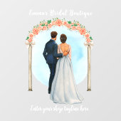 Aanpassen trouwjurk bruids boetiekwinkel raamsticker (Vel)