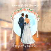 Aanpassen trouwjurk bruids boetiekwinkel raamsticker (Vel 2)