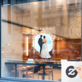 Aanpassen trouwjurk bruids boetiekwinkel raamsticker (Cafe Raam)