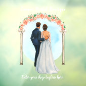 Aanpassen trouwjurk bruids boetiekwinkel raamsticker (Vel 3)