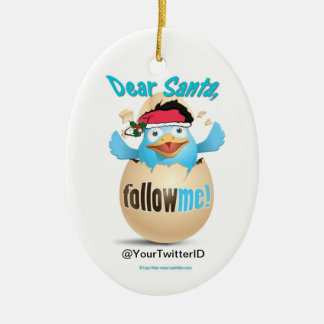 Aanpassen Twitter Dear Santa Holiday Ornament