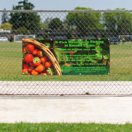 Aanpassen U-Pick Aardbeienboerderij Bessen Plukken Spandoek