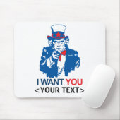 AANPASSEN UNCLE SAM WILT U,<YOUR TEXT> MUISMAT (Met muis)