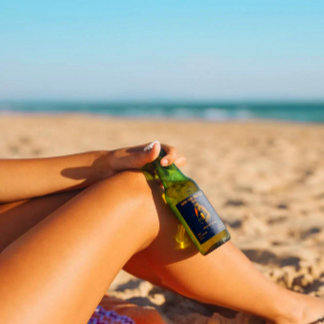 Aanpassen Urban Bear Bier Drinken Gedetailleerd Etiket