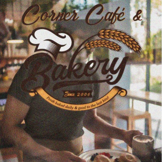 Aanpassen van  bakkerijkorrels Banner Earth Tones Raamsticker