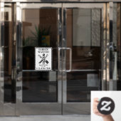 Aanpassen van  Barber Gezochte Barber Winkel Raamsticker (Kantoordeur)