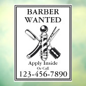 Aanpassen van  Barber Gezochte Barber Winkel Raamsticker (Vel 3)