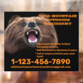 Aanpassen van Beer Grote Spel Taxidermy Winkel Raamsticker (Vel 2)