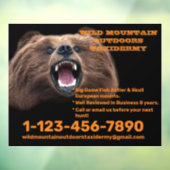 Aanpassen van Beer Grote Spel Taxidermy Winkel Raamsticker (Vel 3)