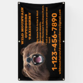 Aanpassen van Beer Grote Spel Taxidermy Winkel Spandoek (Verticaal)