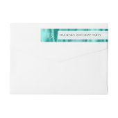 Aanpassen van Birthday Aqua Faux-luxeverbinding (Achterkant)