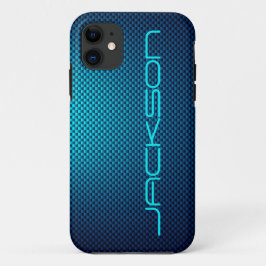 Aanpassen van blauwe koolstofvezel gepatterd Case-Mate iPhone case