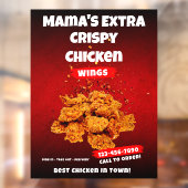 Aanpassen van Chicken Wing Restaurant Grote Voorde Raamsticker (Vel 2)