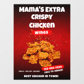 Aanpassen van Chicken Wing Restaurant Grote Voorde Raamsticker (Vel)