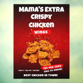 Aanpassen van Chicken Wing Restaurant Grote Voorde Raamsticker (Vel 3)