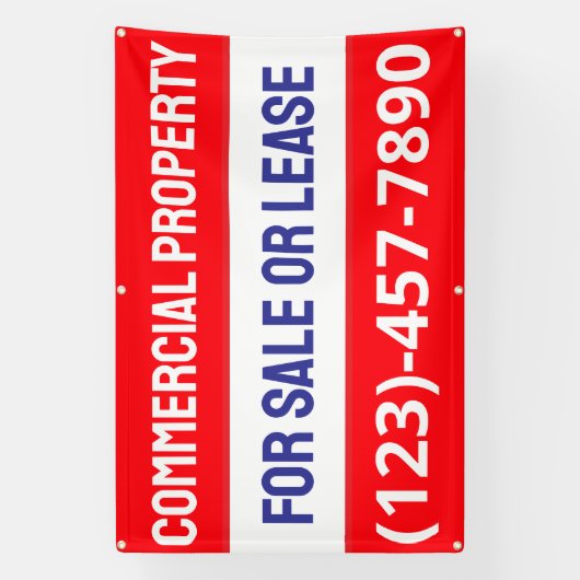 Aanpassen van commercieel onroerend goed te koop o spandoek (Verticaal)