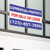 Aanpassen van commercieel onroerend goed te koop o spandoek (Buitenkant Gebouw)