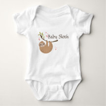 Aanpassen van Cute Baby Sloth Bodysuit