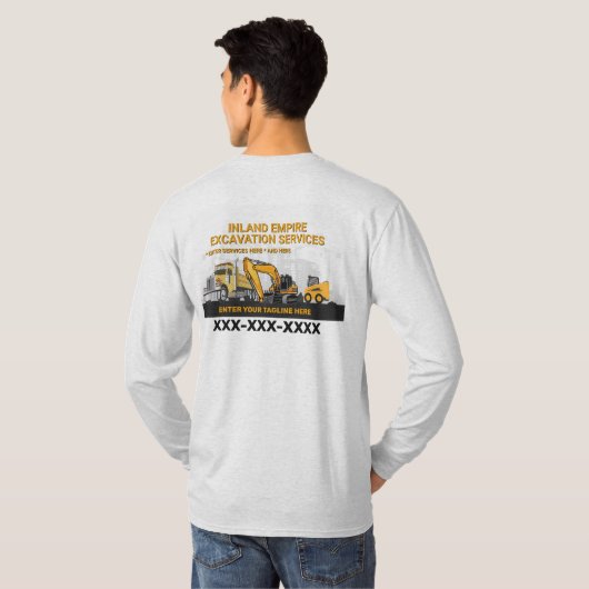 Aanpassen van de algemene contractant van de opgra t-shirt (Achterkant volledig)