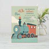 Aanpassen van de 'Birthday Train Boy Train Ticket  Kaart (Staand voorkant)