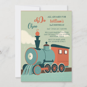 Aanpassen van de 'Birthday Train Boy Train Ticket  Kaart