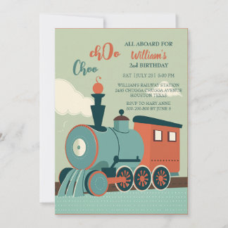 Aanpassen van de 'Birthday Train Boy Train Ticket  Kaart