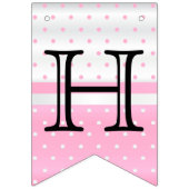 Aanpassen van de Dagen - Roze & Witte Bunting Vlag Vlaggetjes (Eerste vlag)