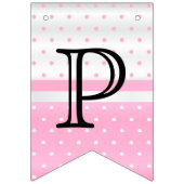 Aanpassen van de Dagen - Roze & Witte Bunting Vlag Vlaggetjes (Derde vlag)