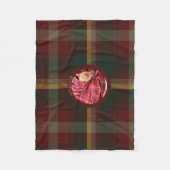 Aanpassen van de familie Dog Pet Maple Leaf Tartan Fleece Deken (Voorkant)